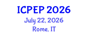 International Conference on Physics and Engineering Physics (ICPEP) July 22, 2026 - Rome, Italy