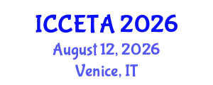 International Conference on Computer Engineering : Theory and Application (ICCETA) August 12, 2026 - Venice, Italy