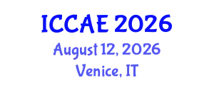 International Conference on Control and Automation Engineering (ICCAE) August 12, 2026 - Venice, Italy