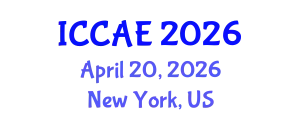 International Conference on Control and Automation Engineering (ICCAE) April 20, 2026 - New York, United States