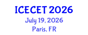 International Conference on Early Childhood Education and Technology (ICECET) July 19, 2026 - Paris, France
