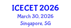 International Conference on Early Childhood Education and Technology (ICECET) March 30, 2026 - Singapore, Singapore