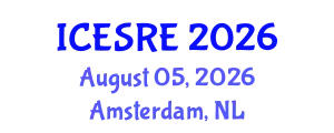 International Conference on Earth Science and Resource Engineering (ICESRE) August 05, 2026 - Amsterdam, Netherlands