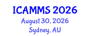 International Conference on Applied Mathematics, Modelling and Simulation (ICAMMS) August 30, 2026 - Sydney, Australia