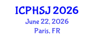 International Conference on Public Health and Social Justice (ICPHSJ) June 22, 2026 - Paris, France