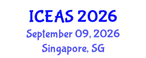 International Conference on Engineering and Applied Sciences (ICEAS) September 09, 2026 - Singapore, Singapore