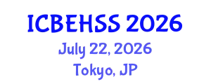 International Conference on Business, Economics, Humanities and Social Sciences (ICBEHSS) July 22, 2026 - Tokyo, Japan