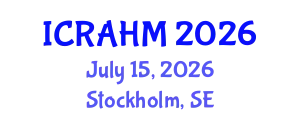 International Conference on Risk Analysis and Hazard Mitigation (ICRAHM) July 15, 2026 - Stockholm, Sweden