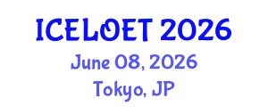International Conference on E-Learning and Online Education Technologies (ICELOET) June 08, 2026 - Tokyo, Japan