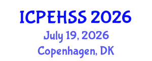 International Conference on Psychological, Educational, Health and Social Sciences (ICPEHSS) July 19, 2026 - Copenhagen, Denmark