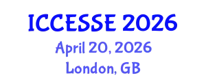International Conference on Computer, Electrical and Systems Sciences, and Engineering (ICCESSE) April 20, 2026 - London, United Kingdom