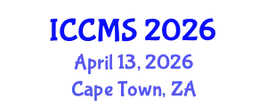 International Conference on Chaos, Control, Modelling and Simulation (ICCMS) April 13, 2026 - Cape Town, South Africa