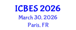 International Conference on Biomedical Engineering and Systems (ICBES) March 30, 2026 - Paris, France