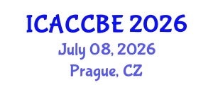 International Conference on Applied Chemistry, Chemical and Biomolecular Engineering (ICACCBE) July 08, 2026 - Prague, Czechia