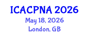International Conference on Atmospheric Chemistry, Physics, Nucleation and Aerosols (ICACPNA) May 18, 2026 - London, United Kingdom