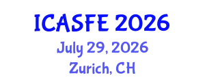 International Conference on Agricultural Science and Food Engineering (ICASFE) July 29, 2026 - Zurich, Switzerland