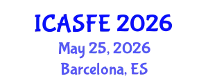 International Conference on Agricultural Science and Food Engineering (ICASFE) May 25, 2026 - Barcelona, Spain