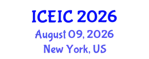 International Conference on Electronics, Information and Communication (ICEIC) August 09, 2026 - New York, United States
