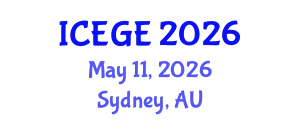 International Conference on Earthquake Geotechnical Engineering (ICEGE) May 11, 2026 - Sydney, Australia