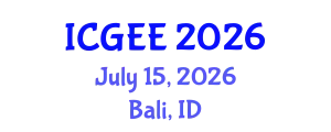 International Conference on Global Engineering Education (ICGEE) July 15, 2026 - Bali, Indonesia