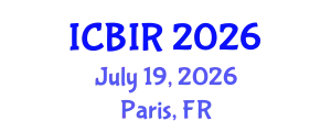 International Conference on Biomedical and Interdisciplinary Research (ICBIR) July 19, 2026 - Paris, France