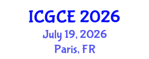 International Conference on Geological and Civil Engineering (ICGCE) July 19, 2026 - Paris, France