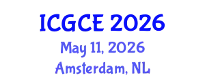 International Conference on Geological and Civil Engineering (ICGCE) May 11, 2026 - Amsterdam, Netherlands