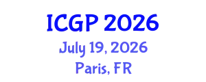 International Conference on Genomics and Pharmacogenomics (ICGP) July 19, 2026 - Paris, France