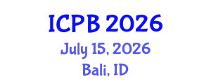 International Conference on Proteomics and Bioinformatics (ICPB) July 15, 2026 - Bali, Indonesia