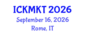 International Conference on Knowledge Management and Knowledge Technologies (ICKMKT) September 16, 2026 - Rome, Italy