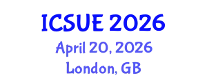 International Conference on Sustainable Urban Environment (ICSUE) April 20, 2026 - London, United Kingdom