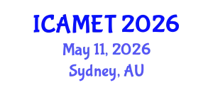 International Conference on Advanced Material Engineering and Technology (ICAMET) May 11, 2026 - Sydney, Australia