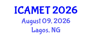 International Conference on Advanced Material Engineering and Technology (ICAMET) August 09, 2026 - Lagos, Nigeria