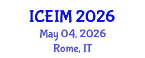 International Conference on Engineering and Innovative Materials (ICEIM) May 04, 2026 - Rome, Italy
