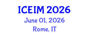 International Conference on Engineering and Innovative Materials (ICEIM) June 01, 2026 - Rome, Italy