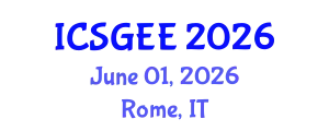 International Conference on Smart Grids and Electrical Engineering (ICSGEE) June 01, 2026 - Rome, Italy
