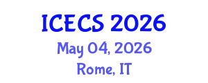 International Conference on Environmental and Computer Science (ICECS) May 04, 2026 - Rome, Italy