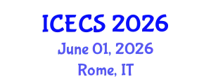 International Conference on Environmental and Computer Science (ICECS) June 01, 2026 - Rome, Italy