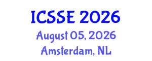 International Conference on Sustainable Systems and Environment (ICSSE) August 05, 2026 - Amsterdam, Netherlands