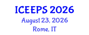 International Conference on Education, Psychology, Economics and Society (ICEEPS) August 23, 2026 - Rome, Italy