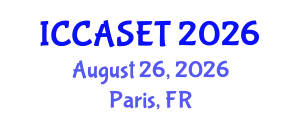 International Conference on E-commerce, E-administration, E-society, E-education and E-technology (ICCASET) August 26, 2026 - Paris, France