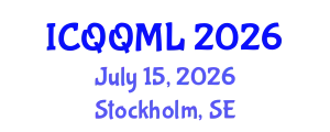 International Conference on Qualitative and Quantitative Methods in Libraries (ICQQML) July 15, 2026 - Stockholm, Sweden