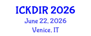 International Conference on Knowledge Discovery and Information Retrieval (ICKDIR) June 22, 2026 - Venice, Italy