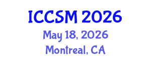 International Conference on Computing Science and Mathematics (ICCSM) May 18, 2026 - Montreal, Canada