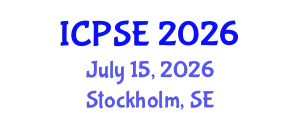 International Conference on Process Systems Engineering (ICPSE) July 15, 2026 - Stockholm, Sweden