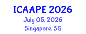 International Conference on Accounting, Auditing and Performance Evaluation (ICAAPE) July 05, 2026 - Singapore, Singapore