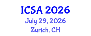 International Conference on Sustainable Aviation (ICSA) July 29, 2026 - Zurich, Switzerland