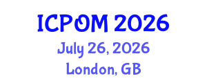 International Conference on Project Organisation and Management (ICPOM) July 26, 2026 - London, United Kingdom