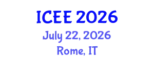 International Conference on Environment and Energy (ICEE) July 22, 2026 - Rome, Italy