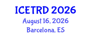 International Conference on Economics, Trade and Regional Development (ICETRD) August 16, 2026 - Barcelona, Spain